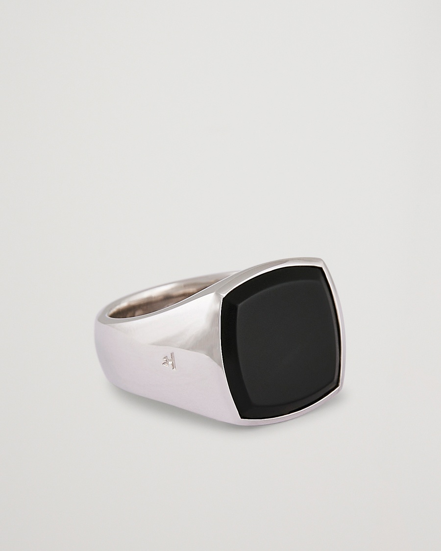 Tom Wood Cushion Black Onyx Ring Silver – Silver