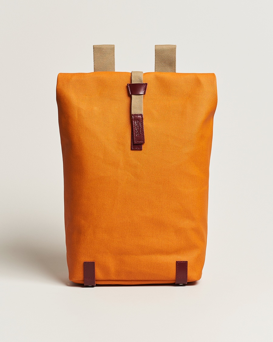 Brooks England Pickwick Cotton Canvas 26L Backpack Goose Beak/Maroon – Orange