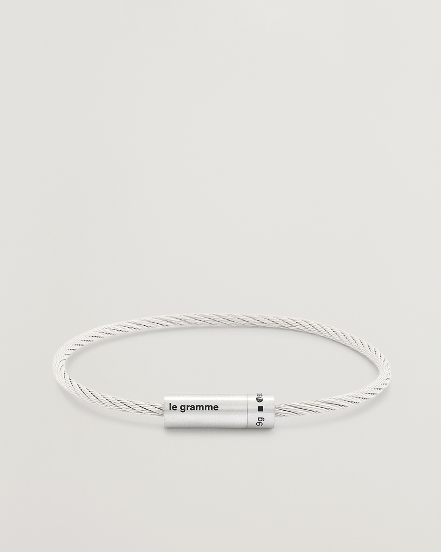 Herr | Student | LE GRAMME | Cable Bracelet Brushed Sterling Silver 9g