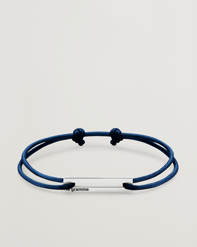 Smycke |  Cord Bracelet Le 17/10 Navy/Sterling Silver