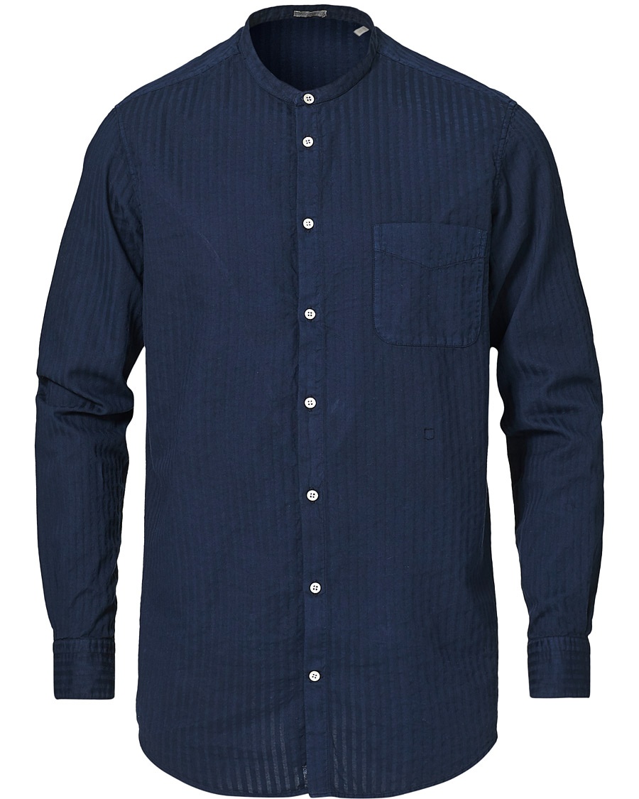  Noto Guru Collar Shirt Dark Blue