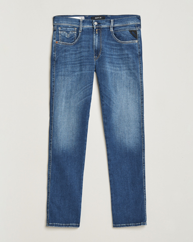 Herr | Blå jeans | Replay | Anbass Hyperflex Re-Used Jeans Medium Blue
