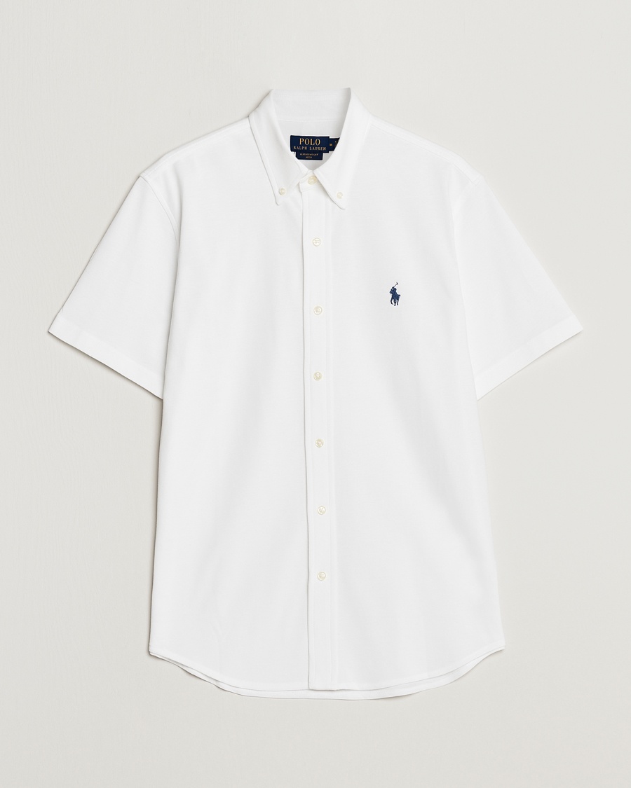 Polo Ralph Lauren Featherweight Mesh Short Sleeve Shirt White – Vit