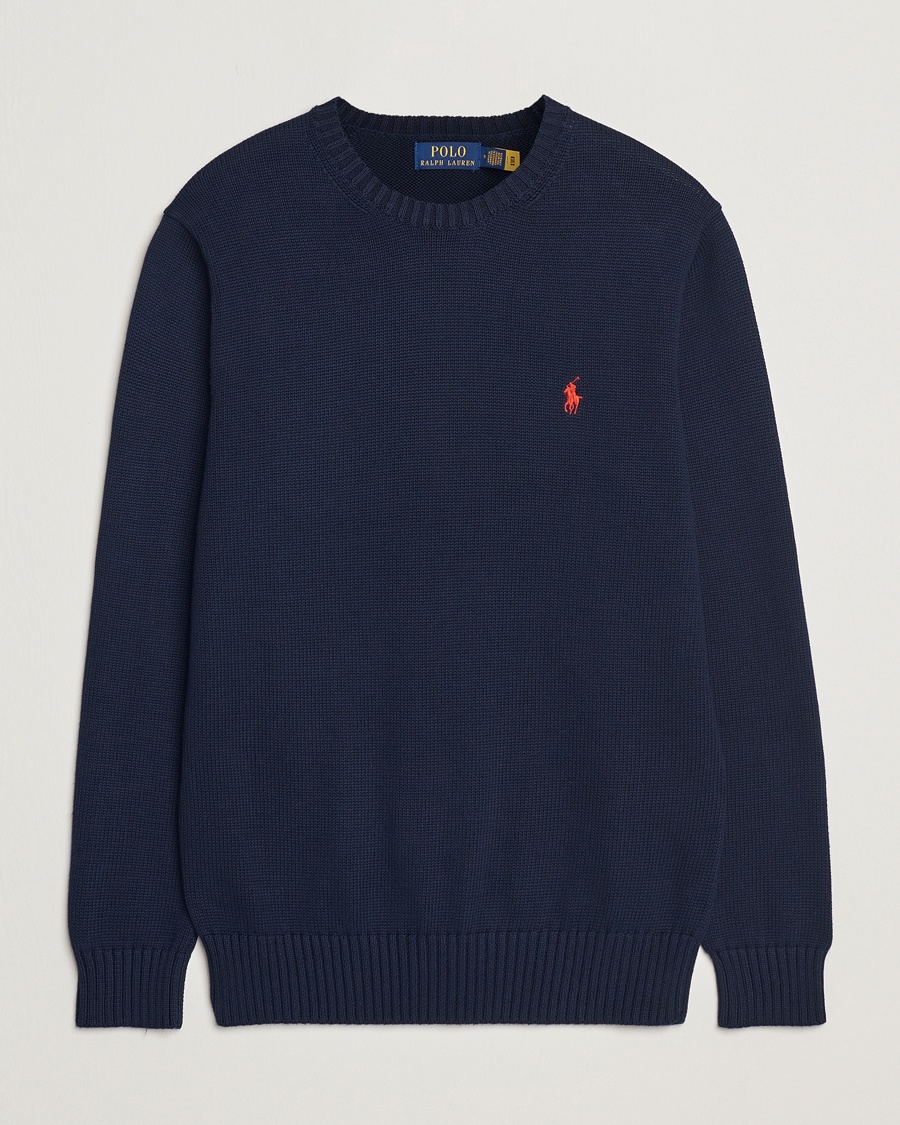 Herr | Tröjor | Polo Ralph Lauren | Cotton Crew Neck Sweater Hunter Navy