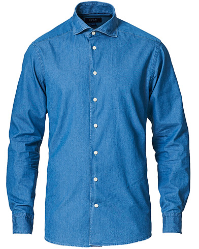 Jeansskjortor |  Slim Fit Lightweight Denim Shirt Blue