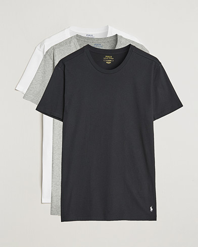 Herr | T-Shirt | Polo Ralph Lauren | 3-Pack Crew Neck Tee White/Black/Andover Heather