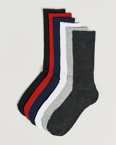 Herr | Vanliga strumpor | Polo Ralph Lauren | 6-Pack Cotton Crew Socks Multi