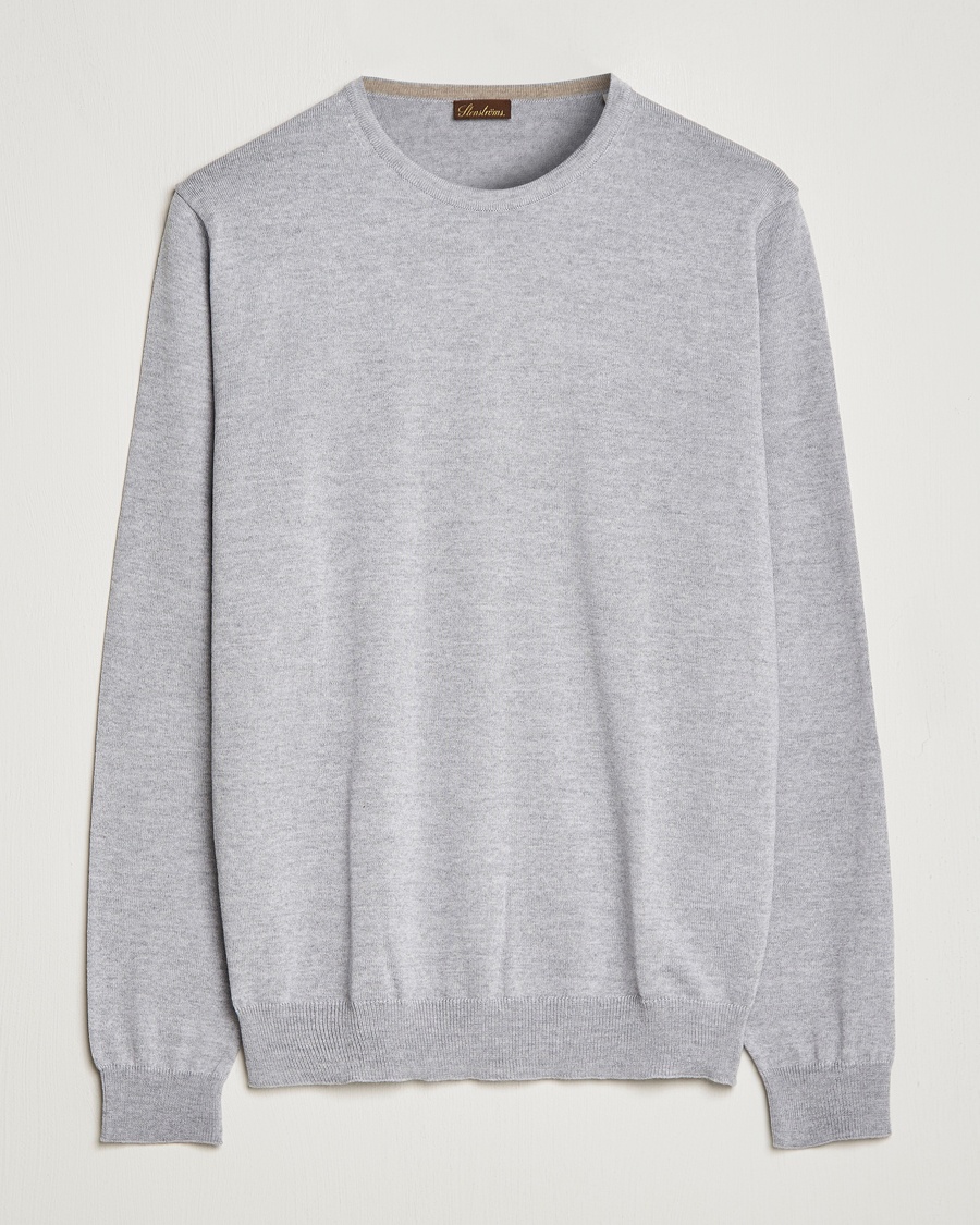 Stenströms Merino Crew Neck Light Grey