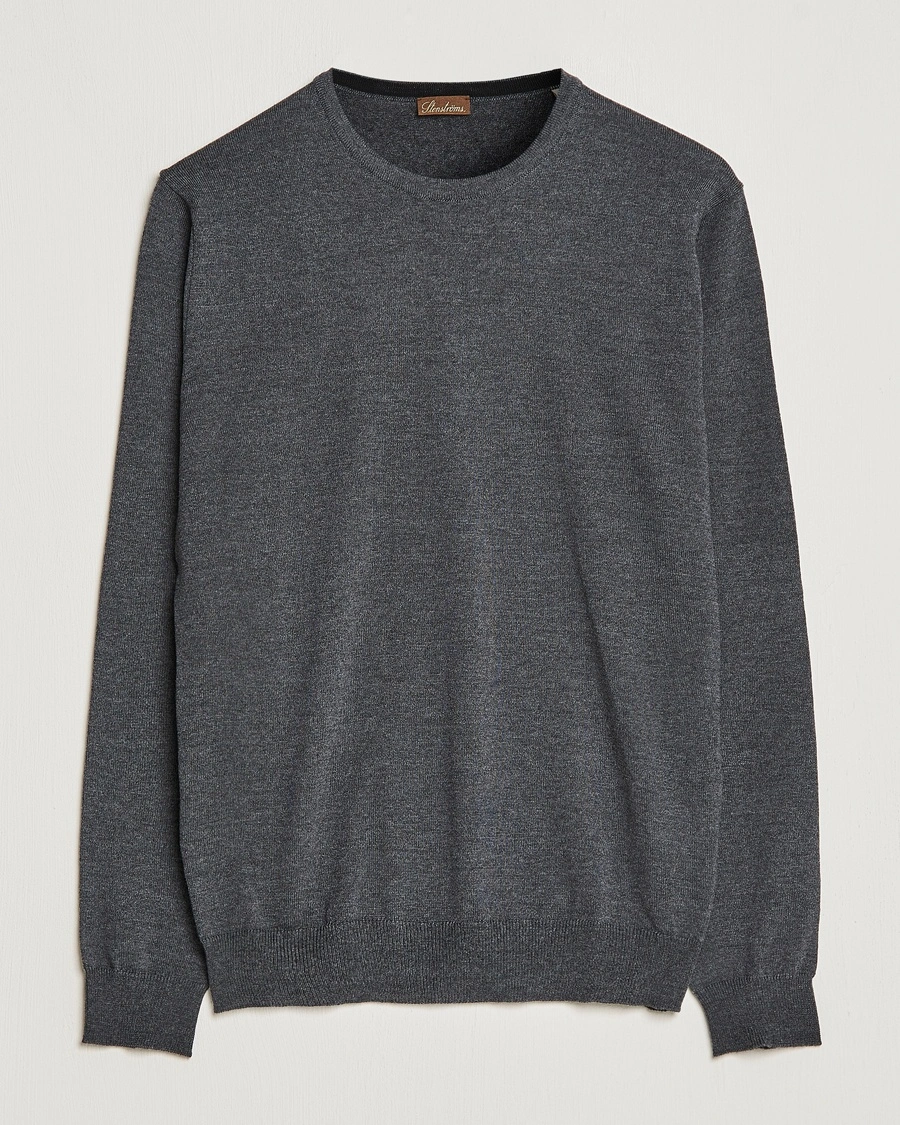 Herr | | Stenströms | Merino Crew Neck Anthracite