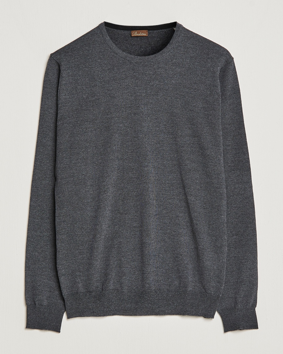 Stenströms Merino Crew Neck Anthracite – Grå