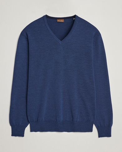 Pullover V-ringade |  Merino V-Neck Blue