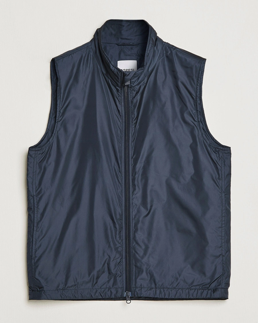 Aspesi Vernes Nylon Gilet Navy – Blå