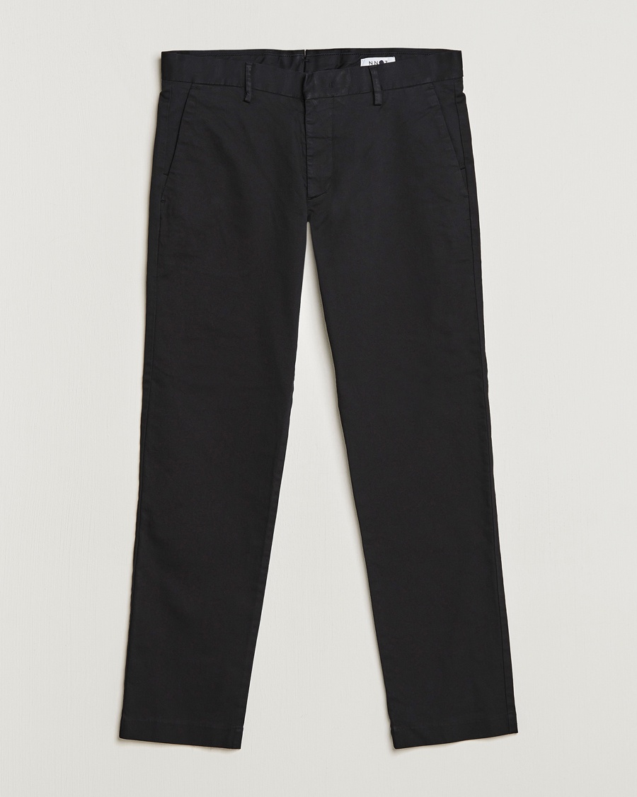 NN07 Theo Regular Fit Stretch Chinos Black – Svart