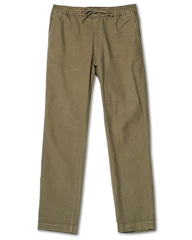 Herr | Linnebyxor | Morris | Winward Linen Drawstring Pants Olive