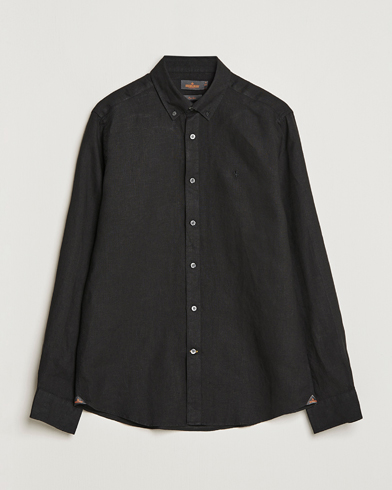 Herr | Linneskjortor | Morris | Douglas Linen Button Down Shirt Black