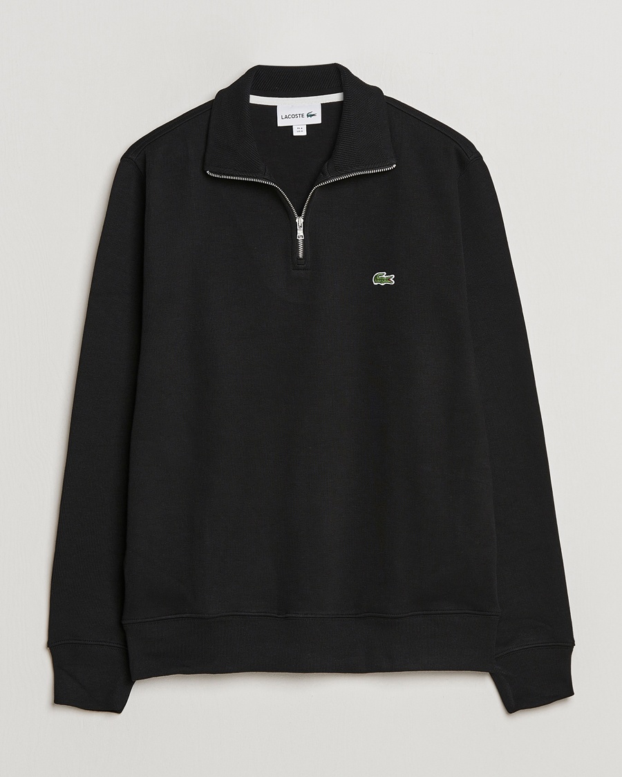 Lacoste Rib Interlock Half Zip Black – Svart