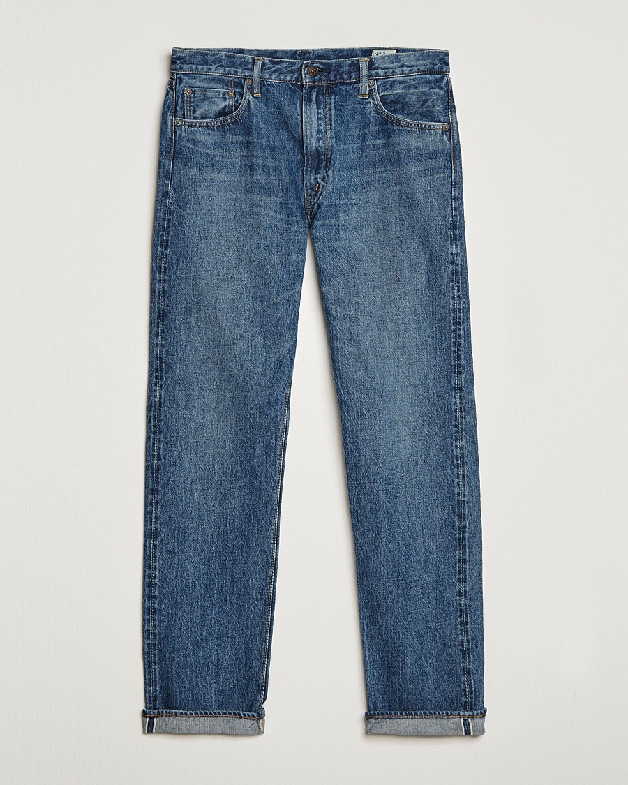 orSlow Tapered Fit 107 Selvedge Jeans 2 Year Wash – Blå