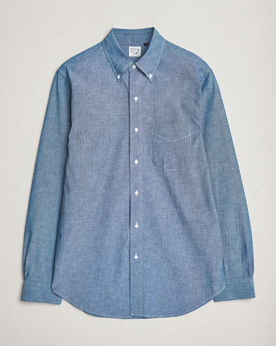 Herr | Jeansskjortor | orSlow | Denim Button Down Shirt Light Blue
