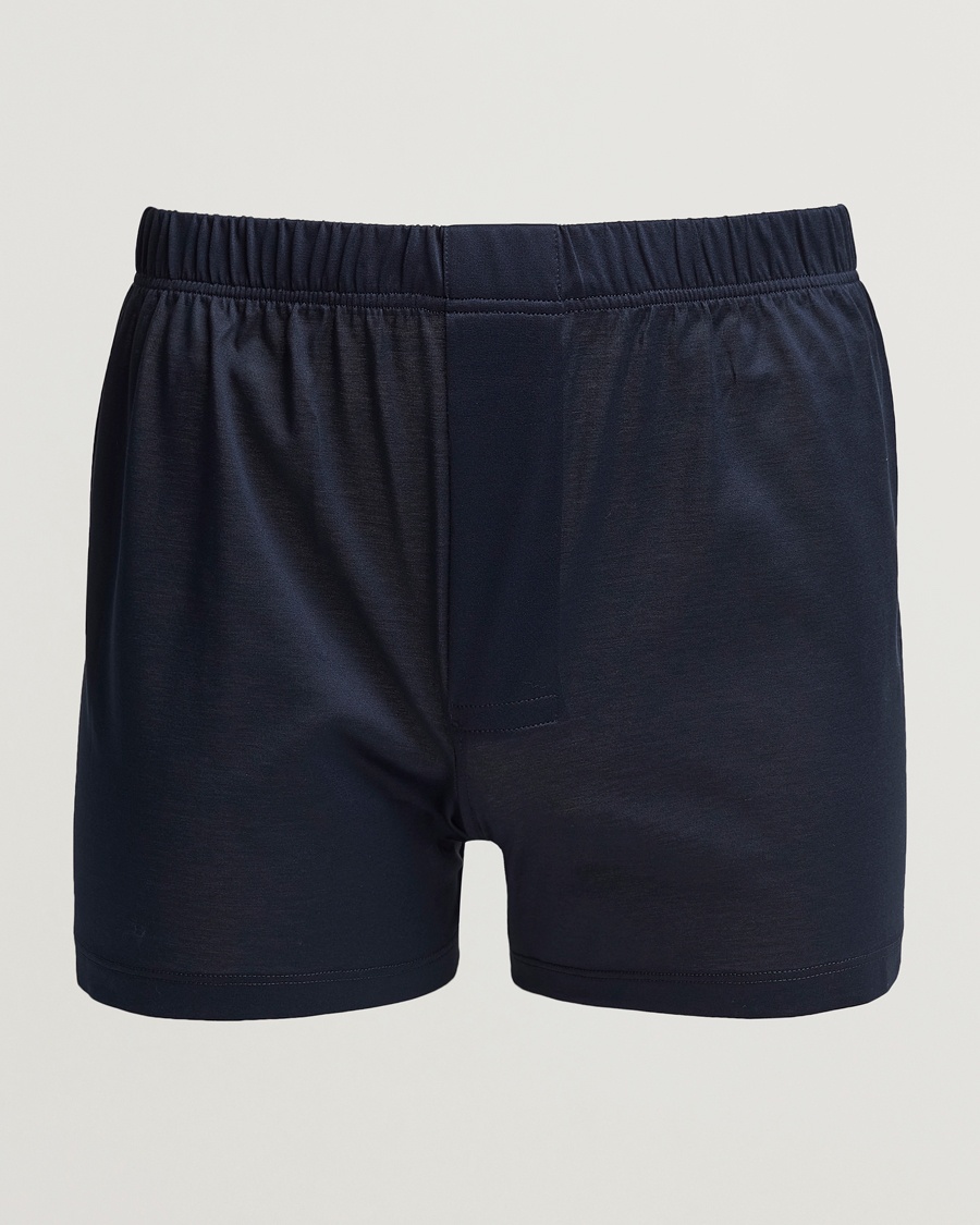Bresciani Cotton Boxer Brief Navy – Blå