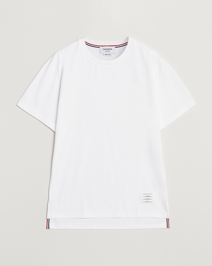 Thom Browne Relaxed Fit Short Sleeve T-Shirt White – Vit
