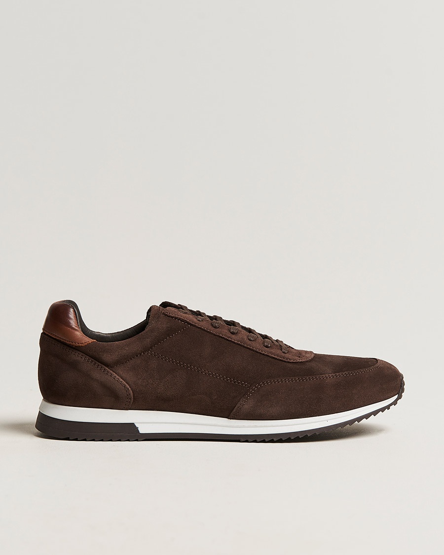 Loake Shoemakers Bannister Running Sneaker Dark Brown Suede – Brun