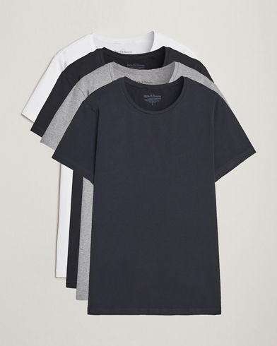 Kortärmade t-shirts |  4-Pack Crew Neck Tee White/Black/Grey/Navy