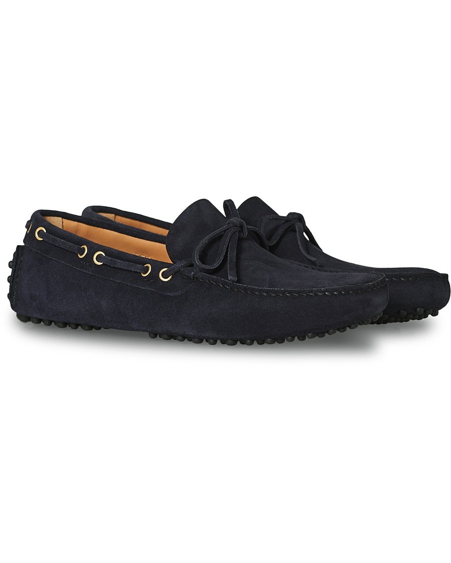 Herr | | Car Shoe | Driver Moccasin Navy Suede