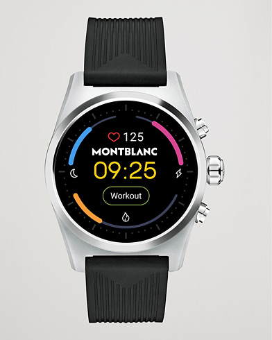 Herr | Gummistrap | Montblanc | Summit Lite Smartwatch Grey/Black Rubber Strap