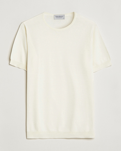 Herr |  | John Smedley | Belden Wool/Cotton T-Shirt Latte