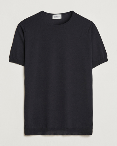 Herr |  | John Smedley | Belden Wool/Cotton T-Shirt Navy