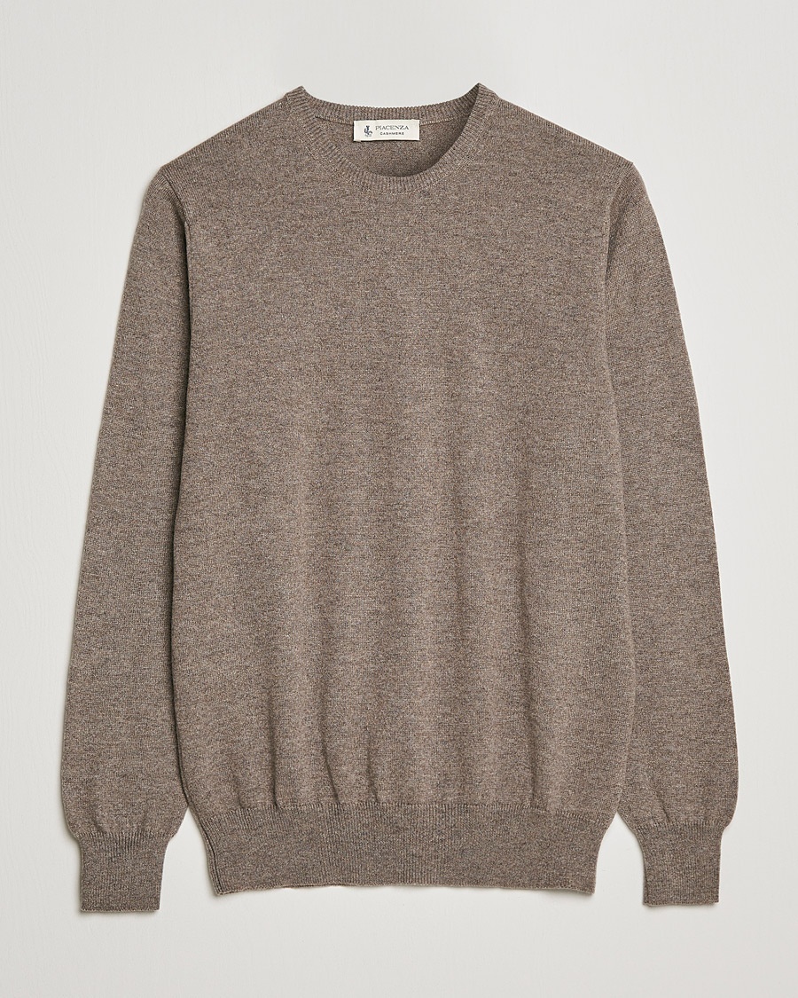 Piacenza Cashmere Cashmere Crew Neck Sweater Brown – Brun