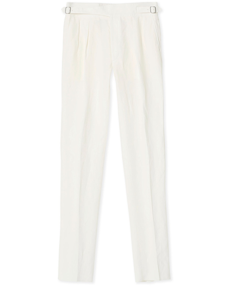  Silk/Linen Burma Trousers Light Beige
