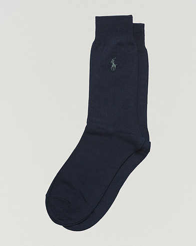 Herr | Strumpor | Polo Ralph Lauren | 2-Pack Mercerized Cotton Socks Admiral Blue