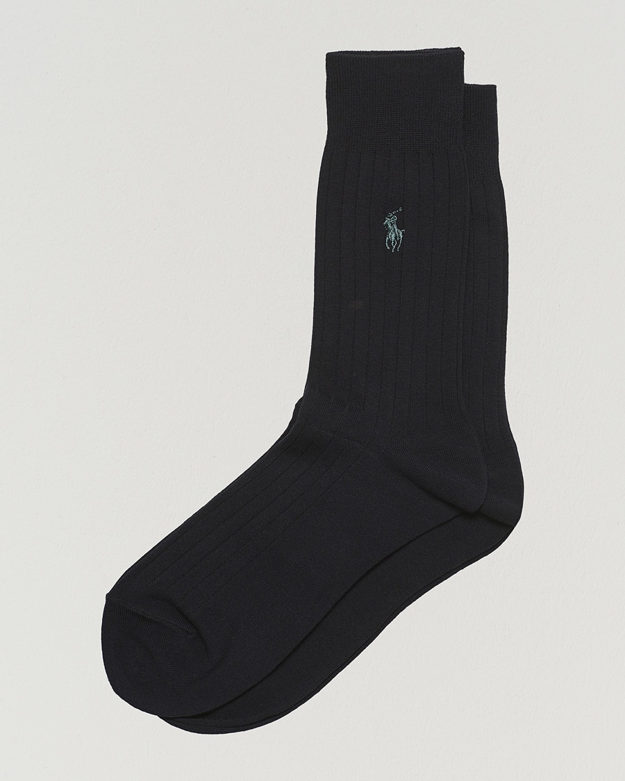 Polo Ralph Lauren 2-Pack Egyptian Cotton Socks Black – Svart