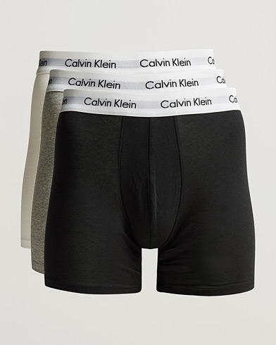 Kalsonger |  Cotton Stretch 3-Pack Boxer Breif Black/Grey/White
