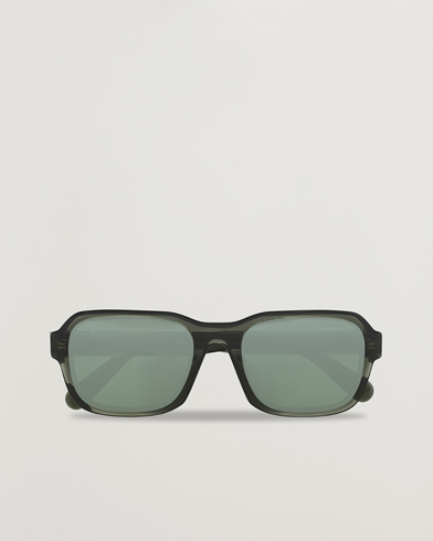 Herr | Fyrkantiga solglasögon | Moncler Lunettes | Icebridge Sunglasses Shiny Dark Green/Green Mirror