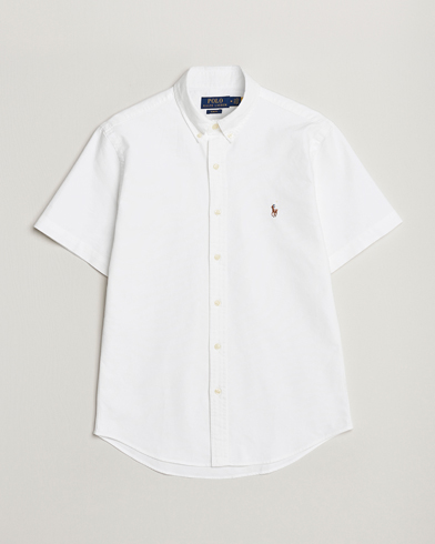 Kortärmade skjortor |  Slim Fit Oxford Short Sleeve Shirt White