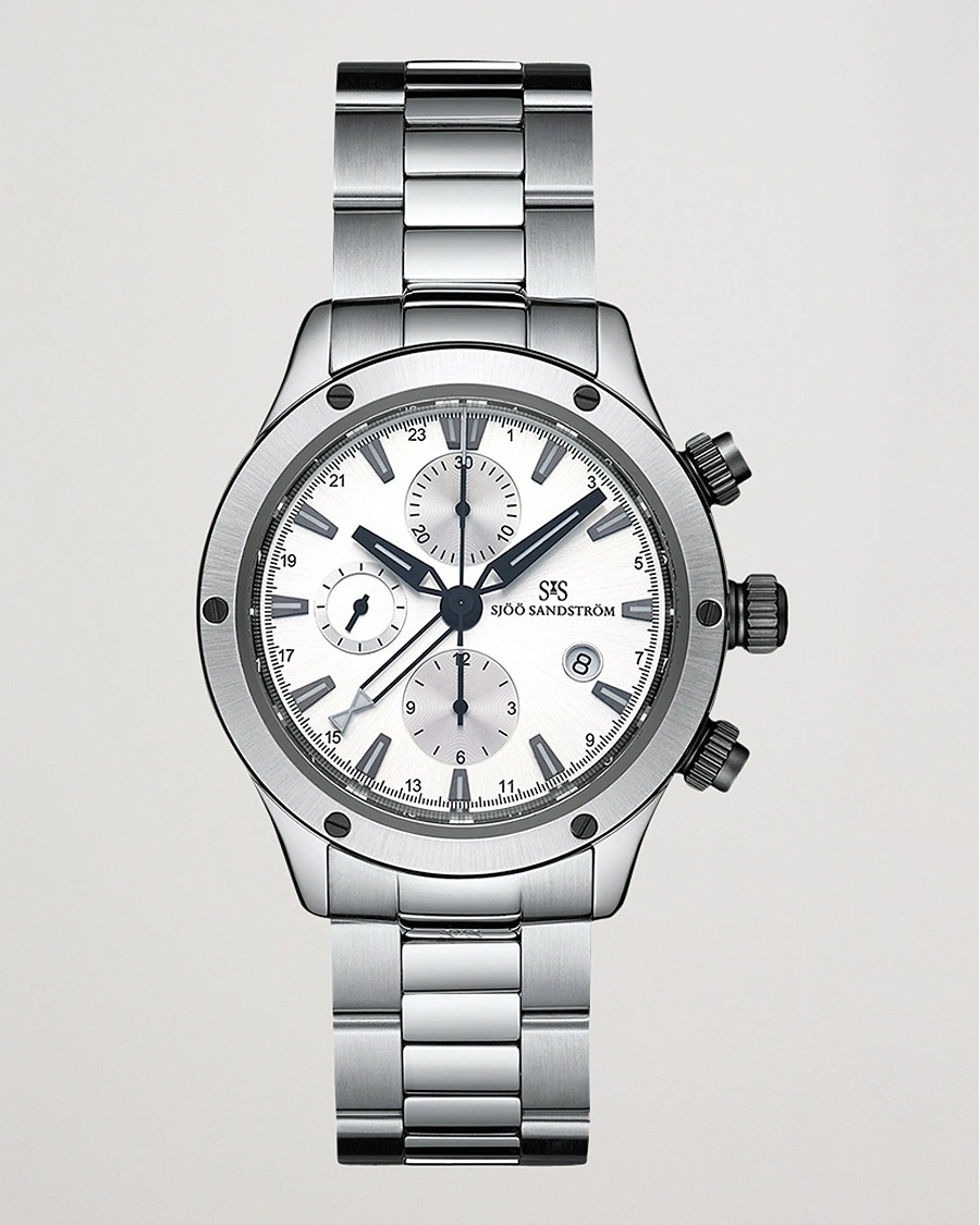 Herr | Stållänk | Sjöö Sandström | UTC Extreme 44,2mm White and Stainless Steel