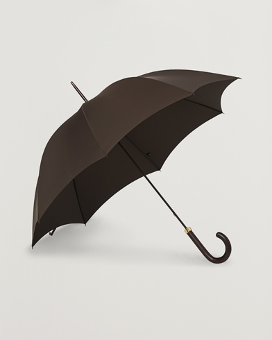 Herr | Möt Regnet Med Stil | Fox Umbrellas | Polished Hardwood Umbrella Brown