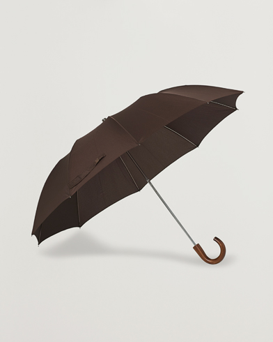 Herr | Möt Regnet Med Stil | Fox Umbrellas | Telescopic Umbrella Brown