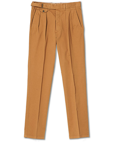Lardini Luxor Double Pleated Cotton Trousers Brown