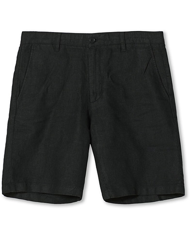 Linneshorts |  Crown Linen Shorts Black