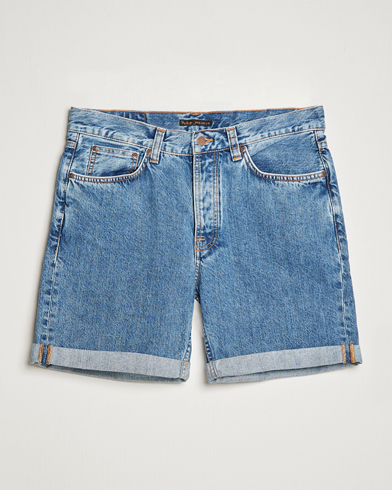 Herr |  | Nudie Jeans | Josh Stretch Denim Shorts Friendly Blue