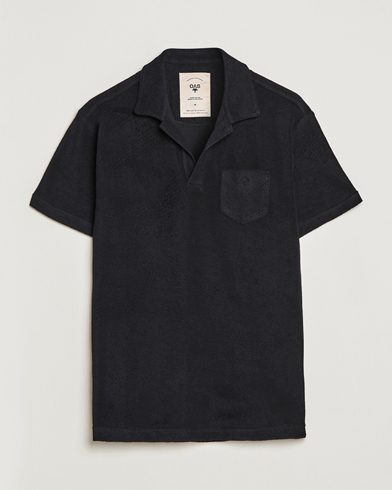 Herr | Pikéskjorta | OAS | Short Sleeve Terry Polo Black