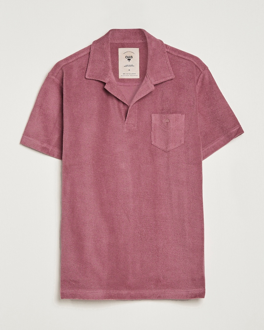 Herr | | OAS | Short Sleeve Terry Polo Dusty Plum