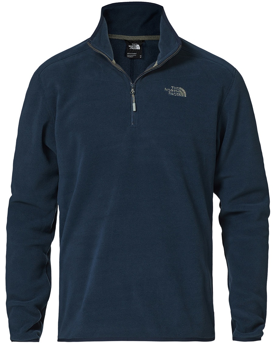 the north face 100 glacier full zip fleece in navy