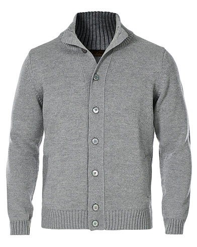 Cardigans |  Heavy Merino Wool Cardigan Grey