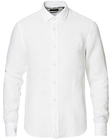 Linneskjortor |  Joy Linen Cut Away Shirt White