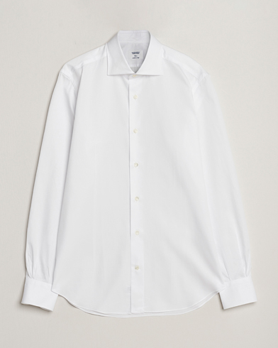 Herr | Casualskjortor | Mazzarelli | Soft Cotton Cut Away Shirt White