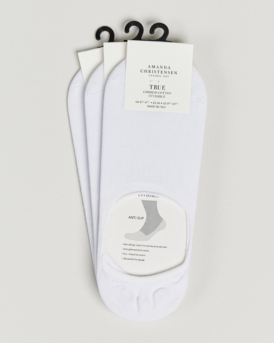 Herr | Ankelstrumpor | Amanda Christensen | 3-Pack True Cotton Invisible Socks White